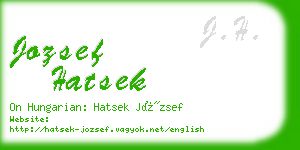 jozsef hatsek business card